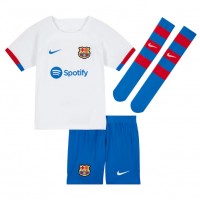Barcelona Ansu Fati #10 Fußballbekleidung Auswärtstrikot Kinder 2023-24 Kurzarm (+ kurze hosen)